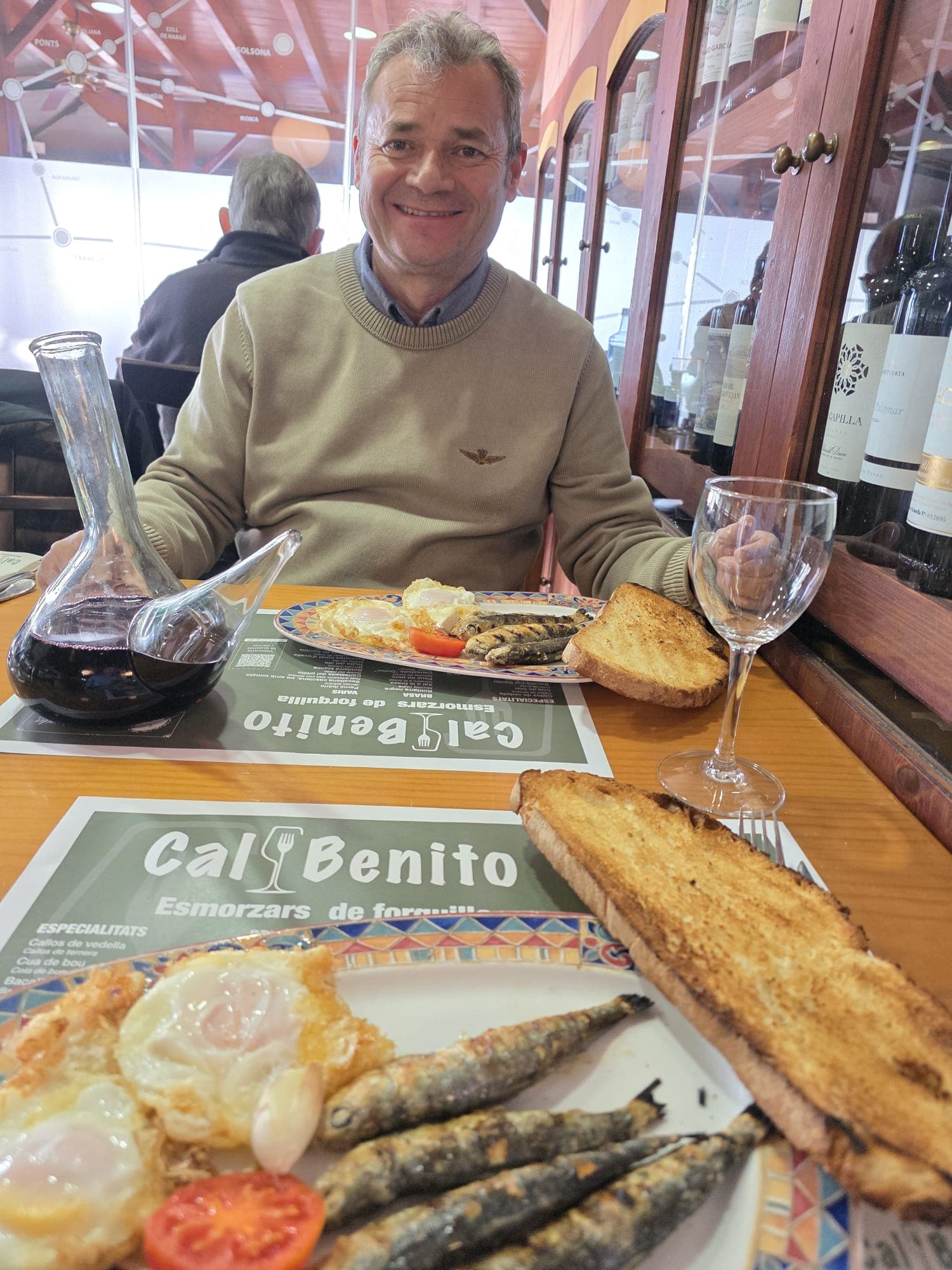 Ramon Mayench, president de la Federació de Caça de Lleida, al restaurant Cal Benito