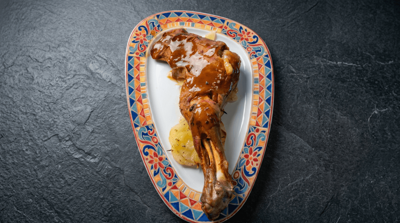 Espatlla de cabrit al forn a baixa temperatura, Cal Benito
